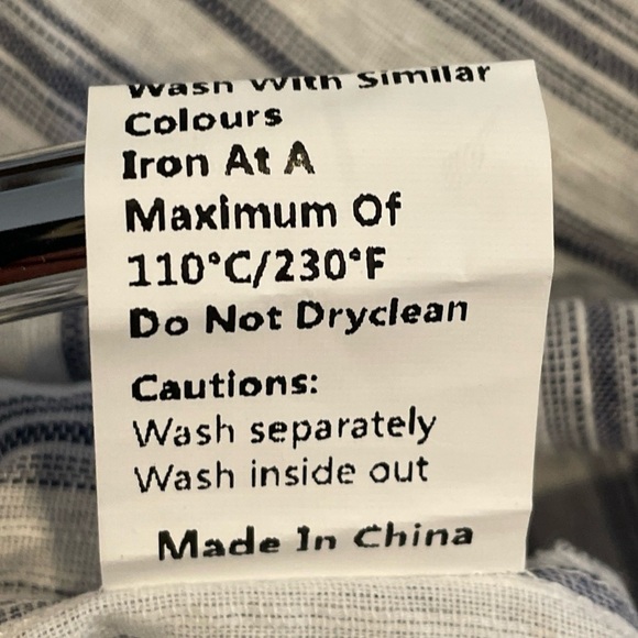 New Commense Gray Striped Shorts Set S US 6 Long Sleeves Pockets Oversized NWT - Picture 15 of 16